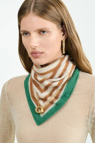 Шерстяной полосатый шарф- Заказать в России
