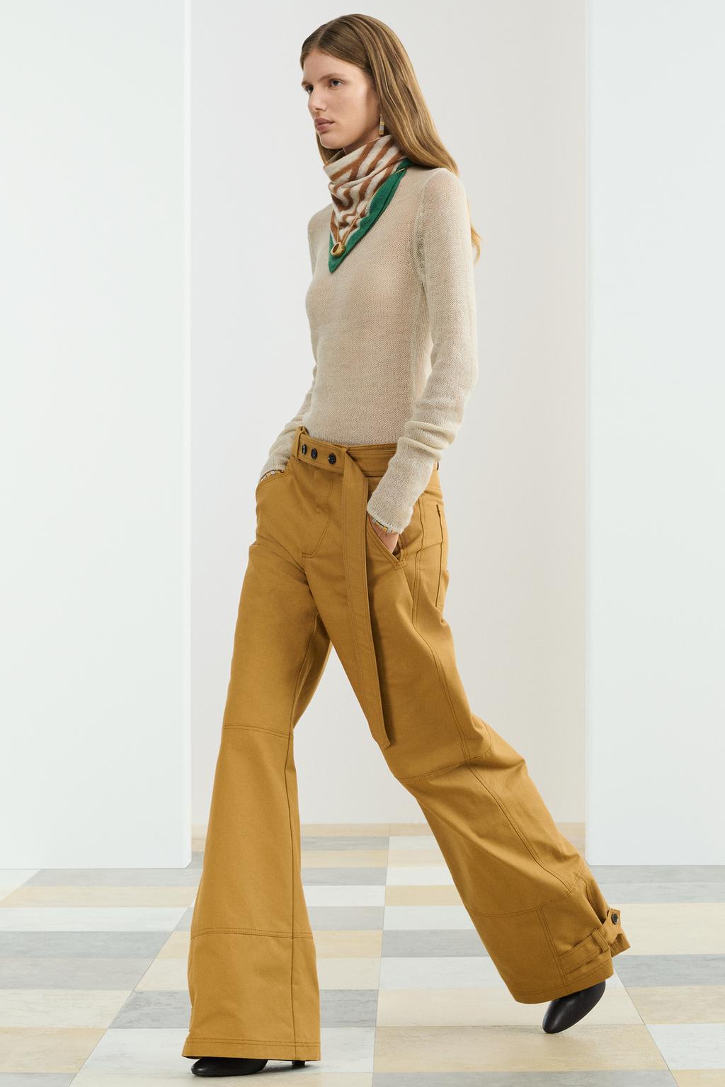 Шерстяной полосатый шарф