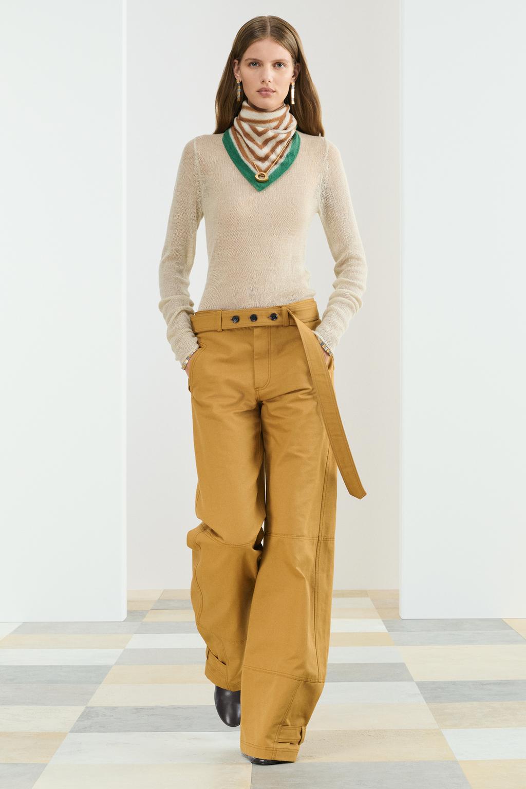 Шерстяной полосатый шарф