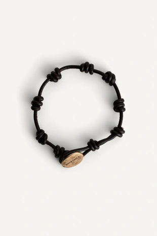 Кожанный браслет с узлами- Заказать в России