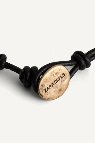 Кожанный браслет с узлами- Заказать в России