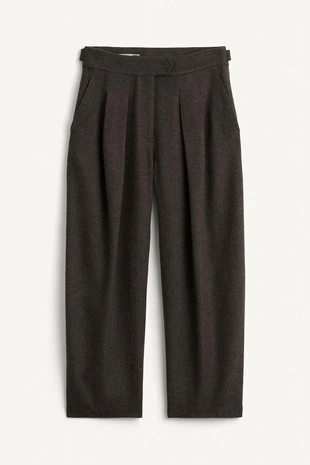 Брюки со средней посадкой из 20% шерстяной пряжи- Заказать в России