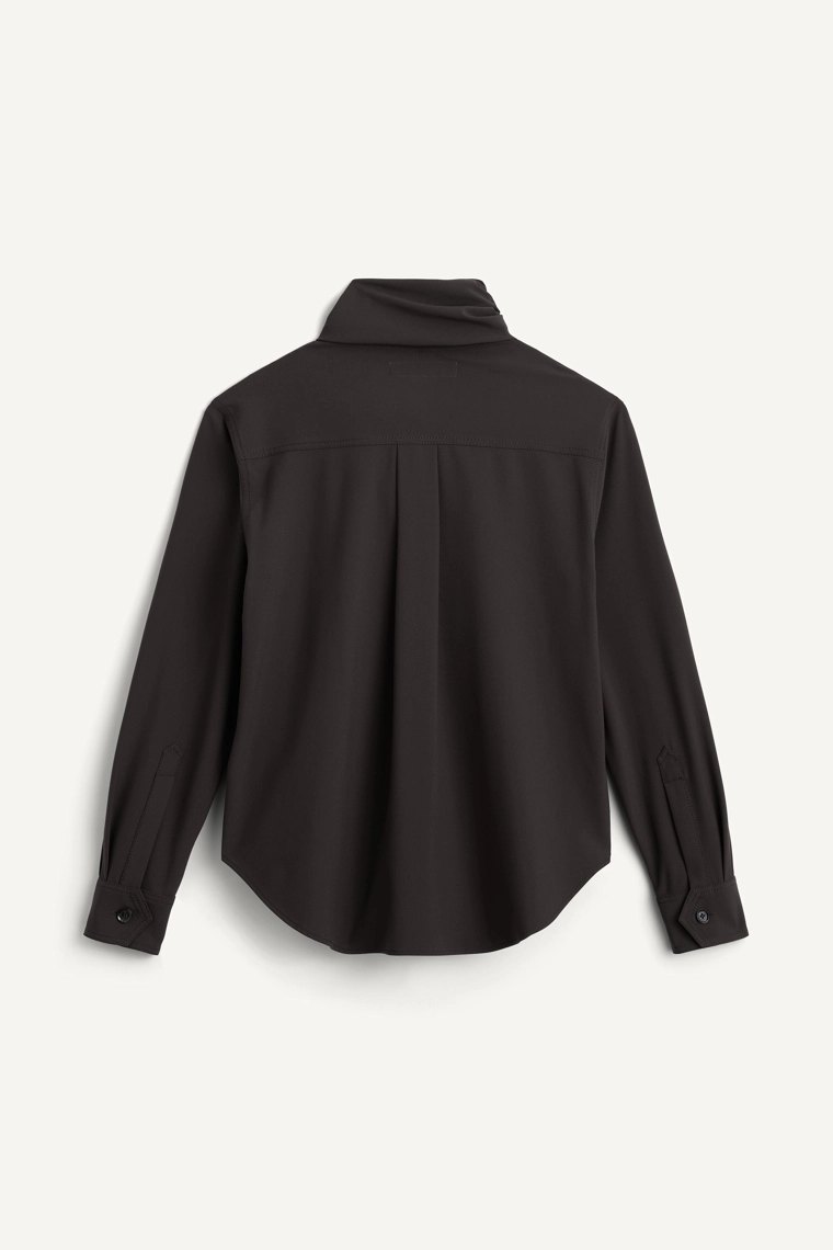 Рубашка с воротником-шарфом