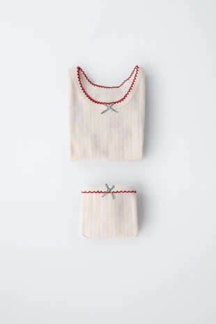 1/2–6 лет/ набор из топа и трусов с ажурным узором- Заказать в России