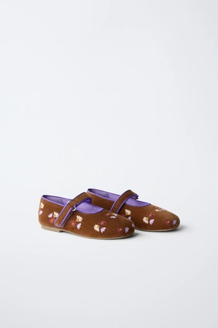 Балетки с вышивкой- Заказать в России