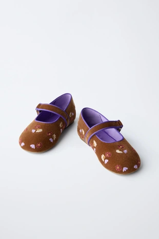 Балетки с вышивкой- Заказать в России