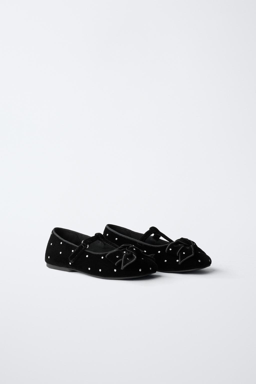 БАРХАТНЫЕ БАЛЕТКИ С БАНТОМ