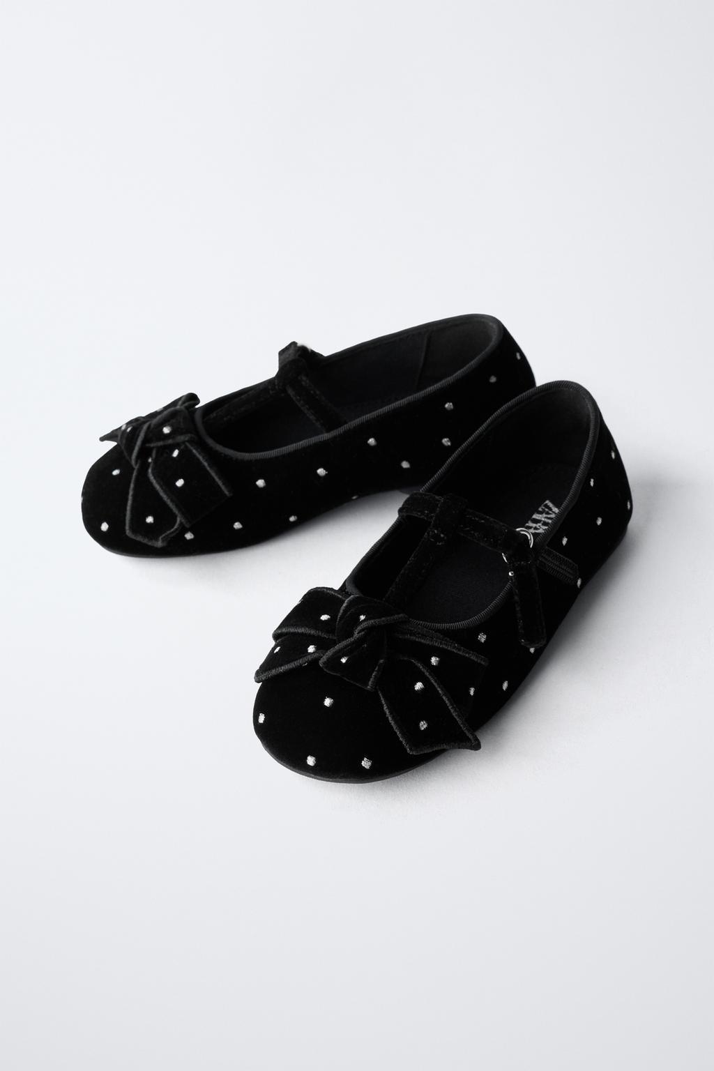 БАРХАТНЫЕ БАЛЕТКИ С БАНТОМ