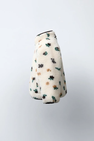 Куртка из овчины с цветами- Заказать в России