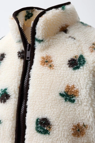Куртка из овчины с цветами- Заказать в России