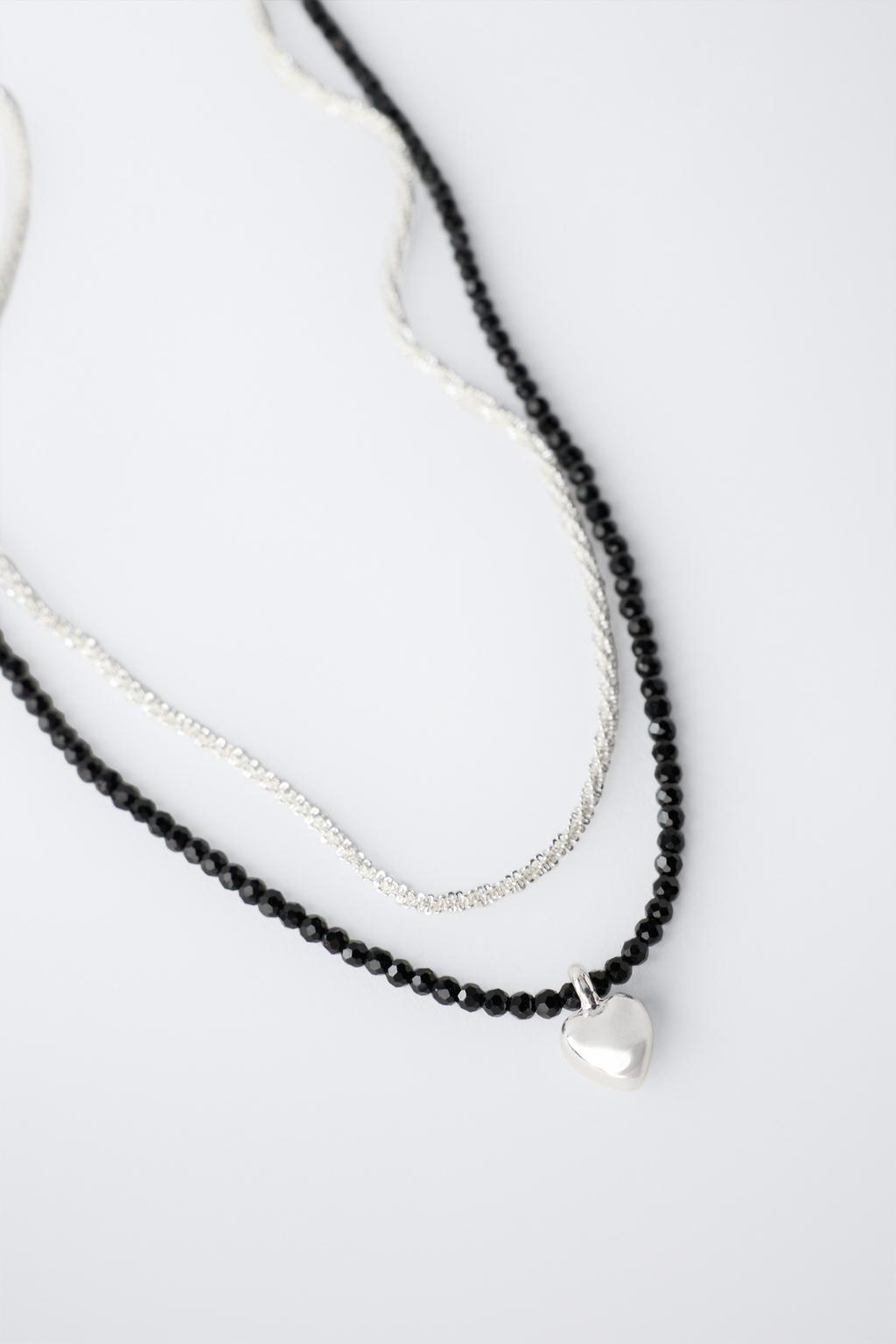 НАБОР ИЗ ДВУХ ОЖЕРЕЛИЙ С ПОДВЕСКОЙ «СЕРДЦЕ»