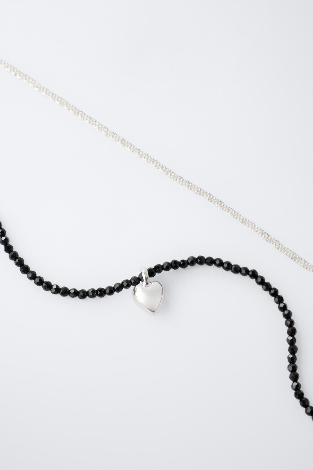 НАБОР ИЗ ДВУХ ОЖЕРЕЛИЙ С ПОДВЕСКОЙ «СЕРДЦЕ»