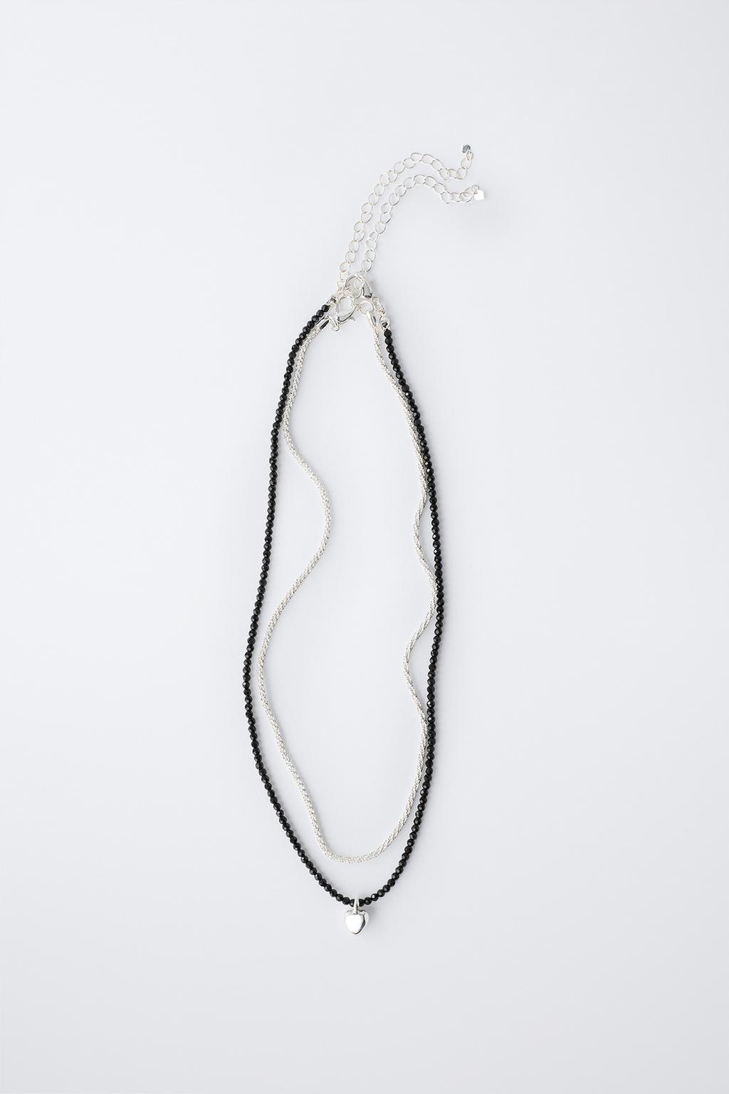 НАБОР ИЗ ДВУХ ОЖЕРЕЛИЙ С ПОДВЕСКОЙ «СЕРДЦЕ»