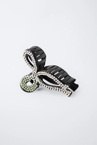 Заколка для волос со стразами и бантом- Заказать в России