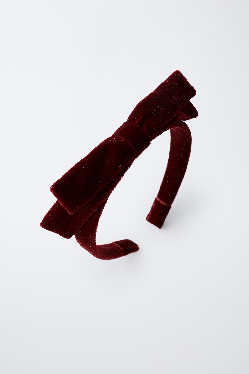 БАРХАТНЫЙ ОБОДОК С БАНТОМ И БЛЕСТКАМИ