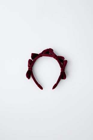 Вельветовый ободок с бантами- Заказать в России