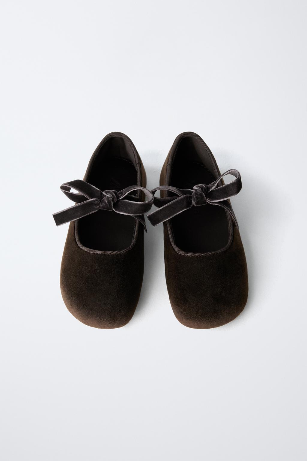 Туфли-балетки с бантом