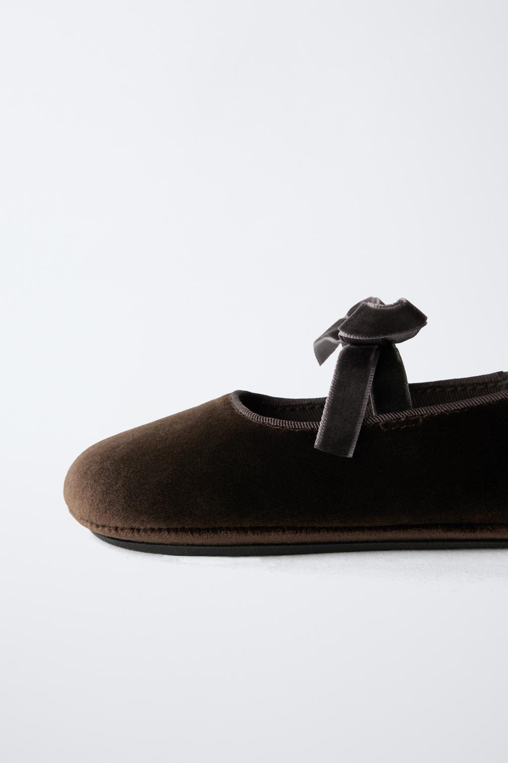 Туфли-балетки с бантом