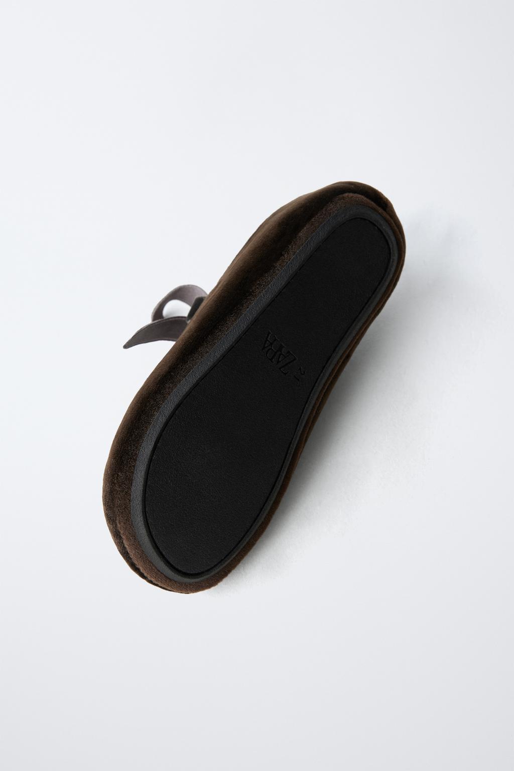 Туфли-балетки с бантом