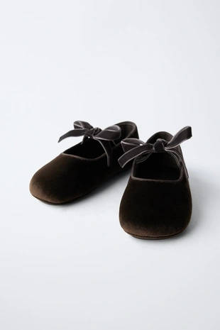 Туфли-балетки с бантом- Заказать в России
