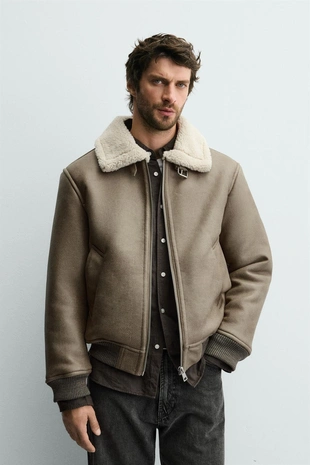 Купить Zara Дубленка из искусственной кожи