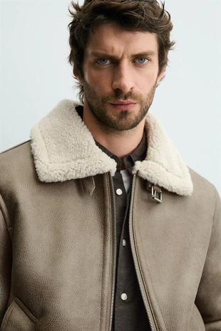 Дубленка из искусственной кожи- Заказать в России