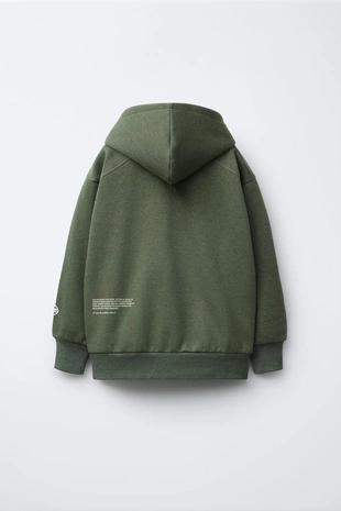 Green | 0039/804/500 - Zara Комплект из толстовки и брюк с надписью из футера