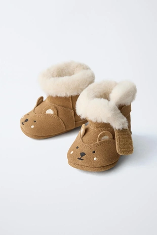 Ботинки с подкладкой в животном принте- Заказать в России