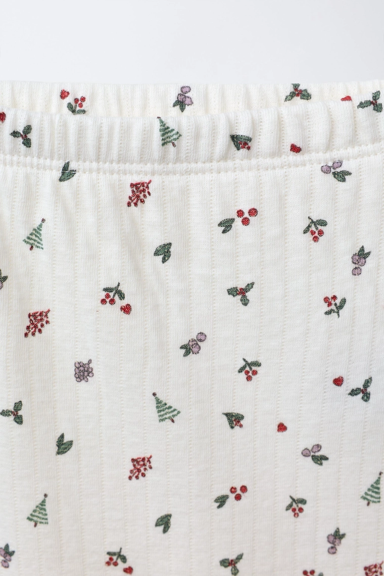 Лоскутные колготки с принтом деревьев