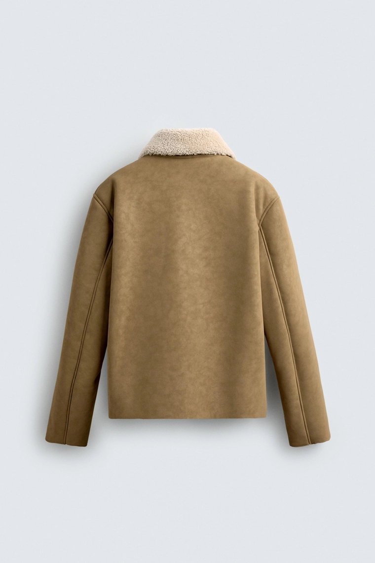 Куртка из искусственной кожи с меховой подкладкой