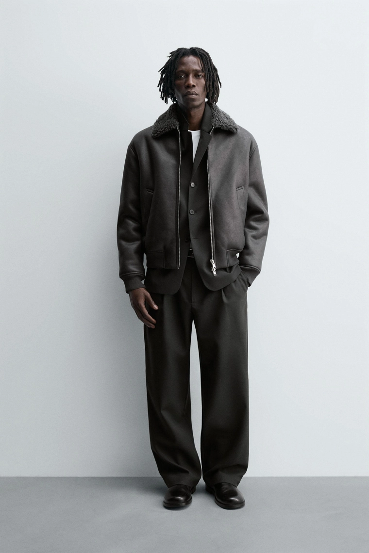 Куртка из кожзаменителя с двусторонним эффектом