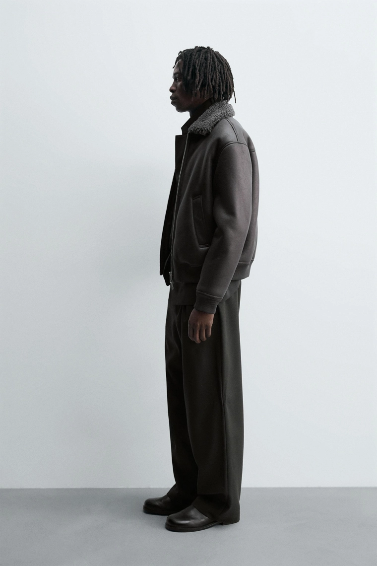 Куртка из кожзаменителя с двусторонним эффектом