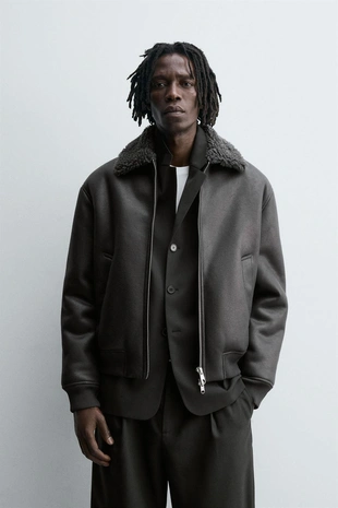 Купить Zara Дубленка из искусственной кожи