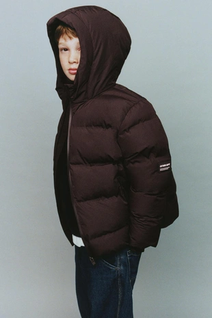 Пуховик WATER REPELLENT с нашивкой