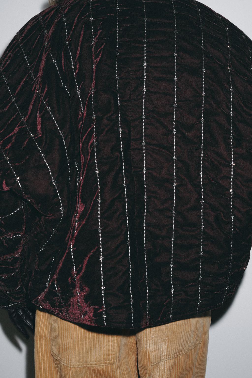 СТЕГАНОЕ БАРХАТНОЕ КИМОНО С БУСИНАМИ