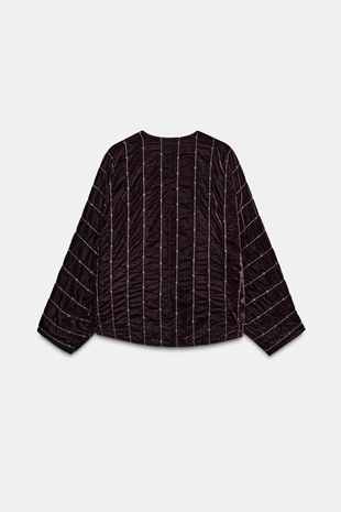 Стеганое бархатное кимоно с бусинами- Заказать в России