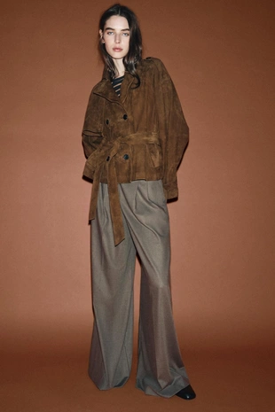 Короткий тренч из замши — ZW COLLECTION LIMITED EDITION- Заказать в России