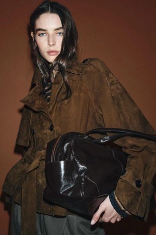 Короткий тренч из замши — ZW COLLECTION LIMITED EDITION- Заказать в России