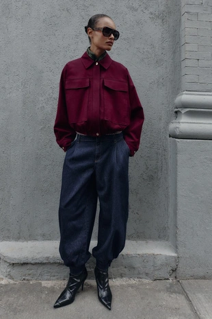 Бомбер с большими карманами- Заказать в России