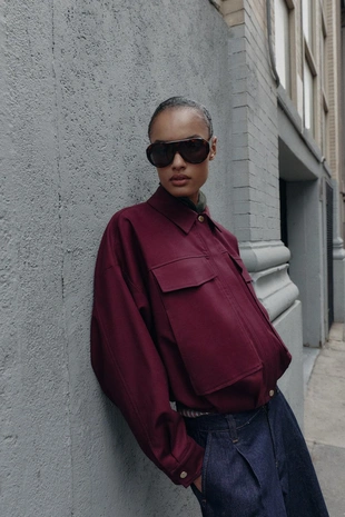 Бомбер с большими карманами- Заказать в России