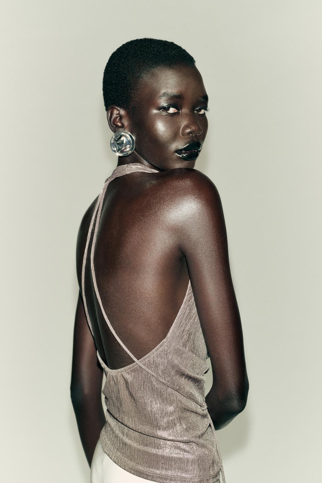 ТОП С ГОРЛОВИНОЙ ХАЛТЕР И ДРАПИРОВКОЙ