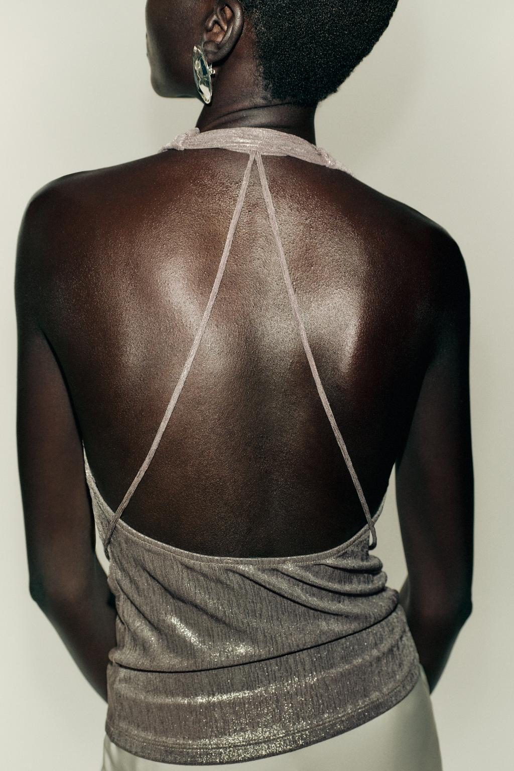 ТОП С ГОРЛОВИНОЙ ХАЛТЕР И ДРАПИРОВКОЙ