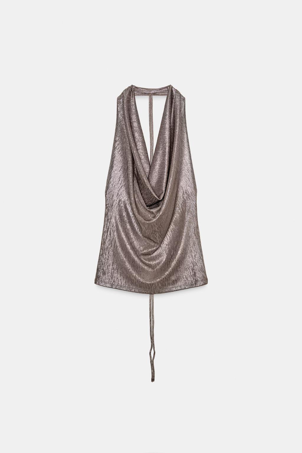 ТОП С ГОРЛОВИНОЙ ХАЛТЕР И ДРАПИРОВКОЙ