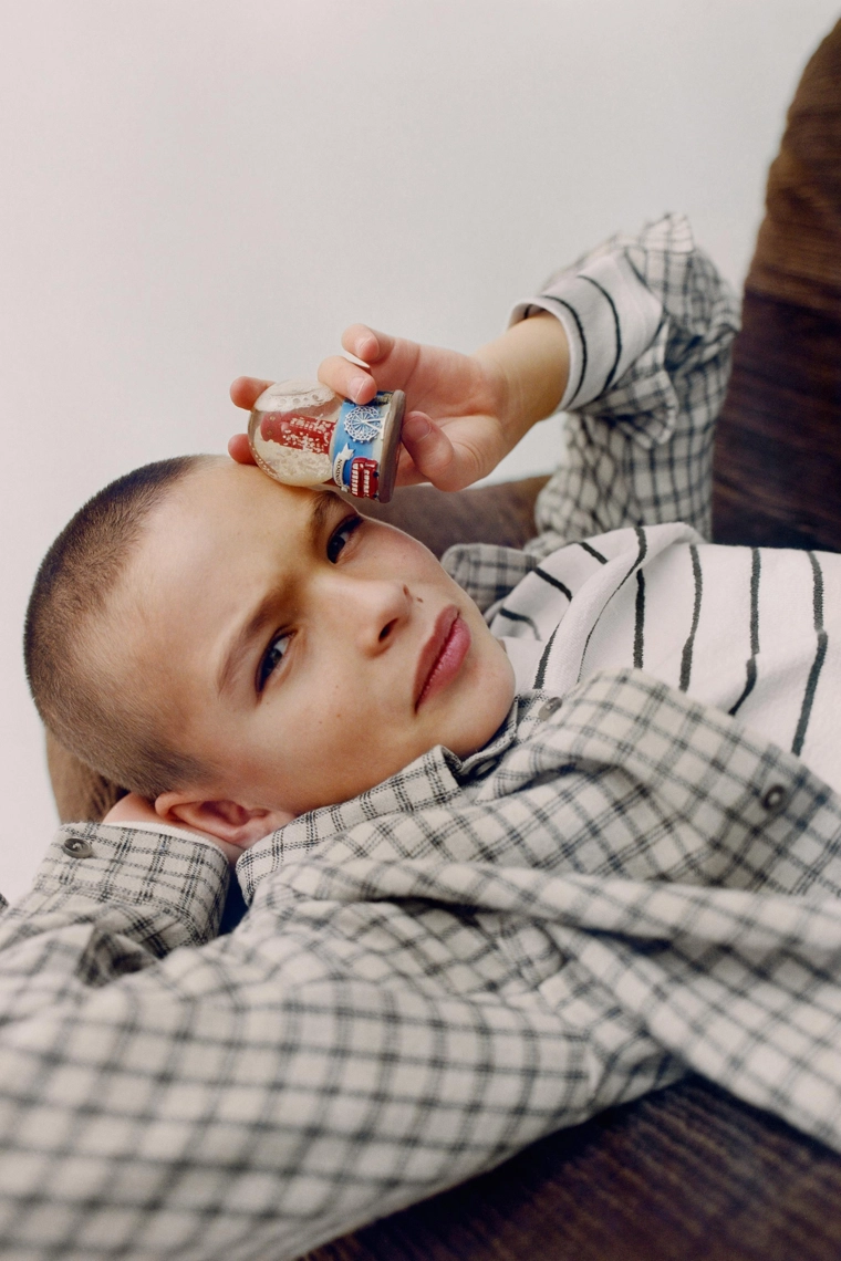 Рубашка из фланели в клетку с карманом