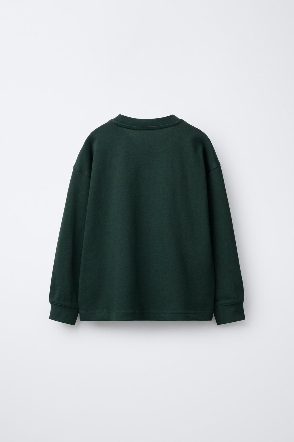 ЛОНГСЛИВ ИЗ ПЛОТНОЙ ТКАНИ С ВЫШИВКОЙ