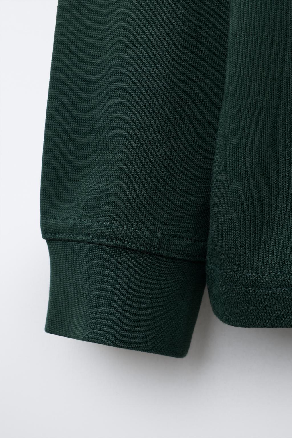 ЛОНГСЛИВ ИЗ ПЛОТНОЙ ТКАНИ С ВЫШИВКОЙ