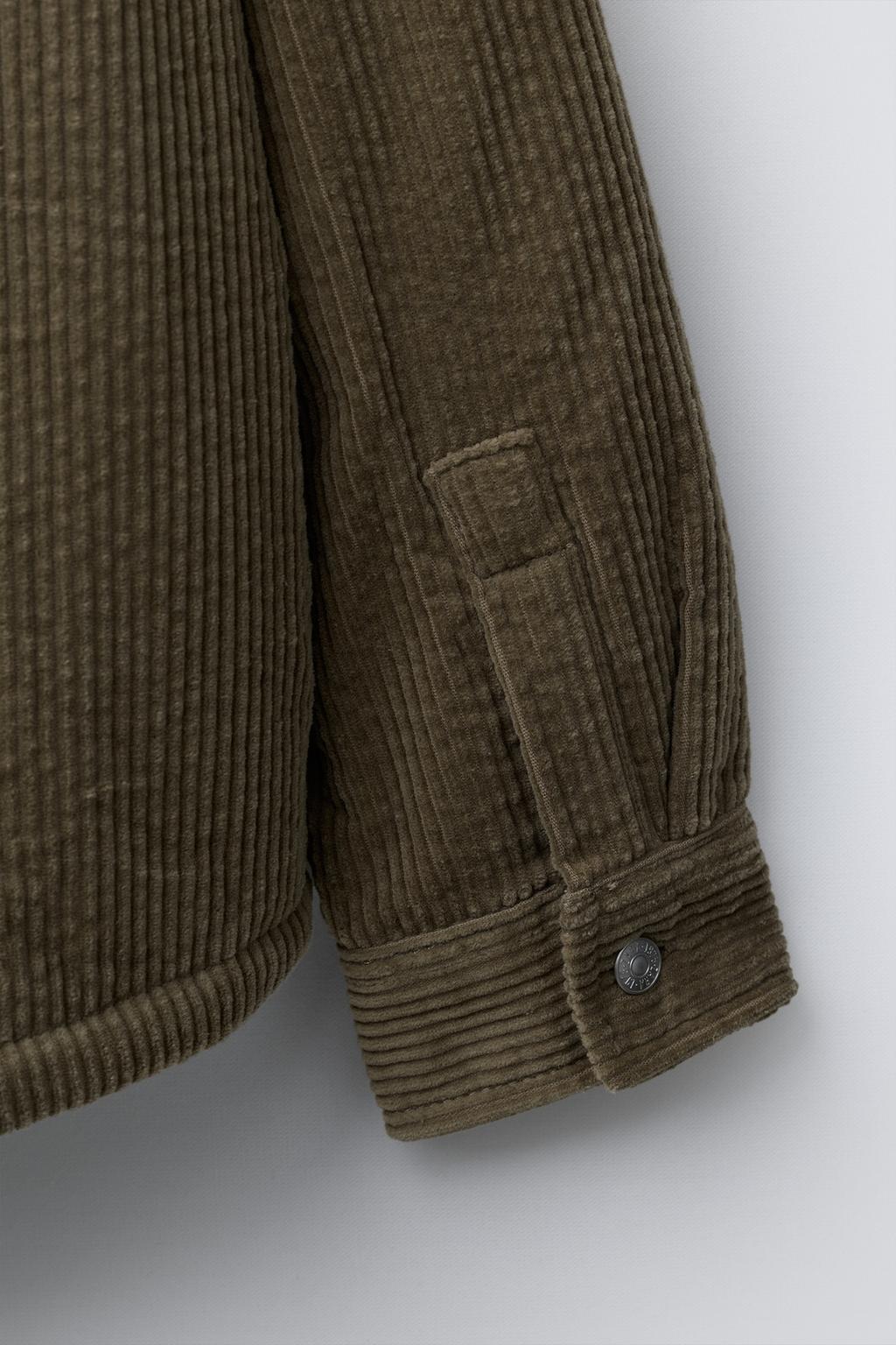 ВЕЛЬВЕТОВАЯ КУРТКА-РУБАШКА С ДЕТАЛЯМИ ИЗ ИСКУССТВЕННОЙ ОВЧИНЫ