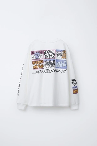 Футболка с принтом граффити- Заказать в России