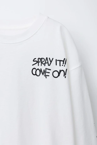 Футболка с принтом граффити- Заказать в России