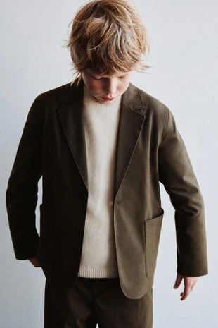 Фланелевый костюмный блейзер- Заказать в России